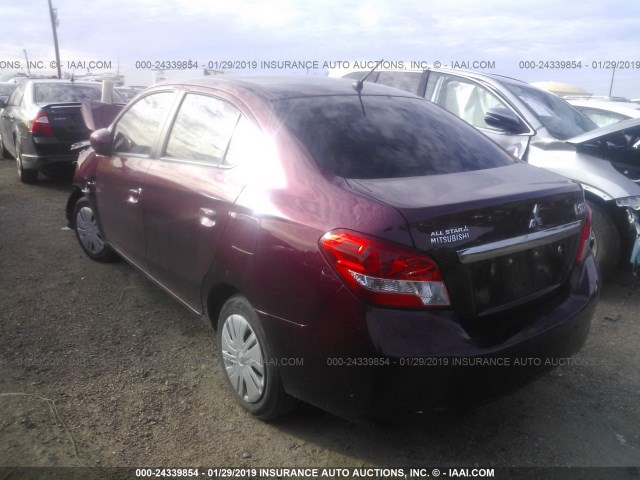 ML32F3FJ6JHF07373 - 2018 MITSUBISHI MIRAGE G4 ES Фиолетовый фото 3