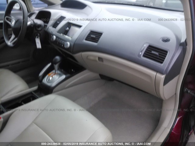 19XFA1F57BE005612 - 2011 HONDA CIVIC LX RED photo 5