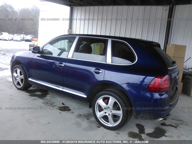 WP1AC29P45LA91804 - 2005 PORSCHE CAYENNE TURBO BLUE photo 3