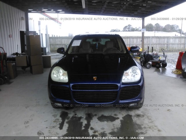 WP1AC29P45LA91804 - 2005 PORSCHE CAYENNE TURBO BLUE photo 6