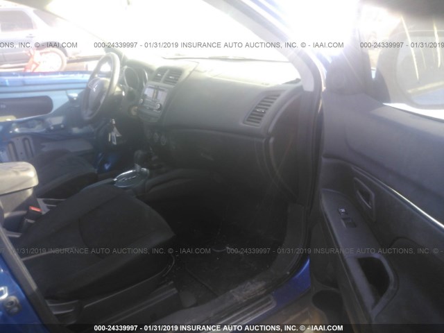 4A4AR3AW0FE040713 - 2015 MITSUBISHI OUTLANDER SPORT ES BLUE photo 5