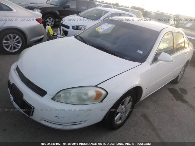 2G1WT58NX79302368 - 2007 CHEVROLET IMPALA LT WHITE photo 2