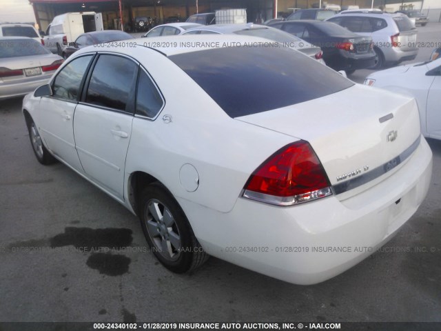 2G1WT58NX79302368 - 2007 CHEVROLET IMPALA LT WHITE photo 3