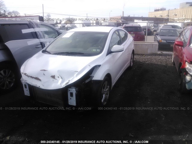 5NPDH4AEXDH356203 - 2013 HYUNDAI ELANTRA GLS/LIMITED WHITE photo 2