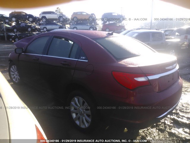 1C3CCBBB8DN580383 - 2013 CHRYSLER 200 TOURING RED photo 3