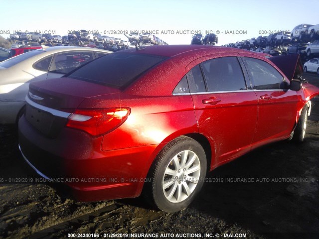 1C3CCBBB8DN580383 - 2013 CHRYSLER 200 TOURING RED photo 4