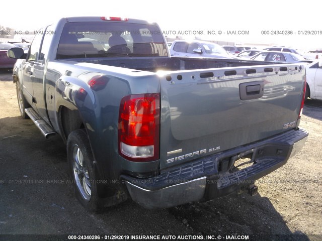 1GTR1VE08BZ129287 - 2011 GMC SIERRA C1500 SLE TEAL photo 3