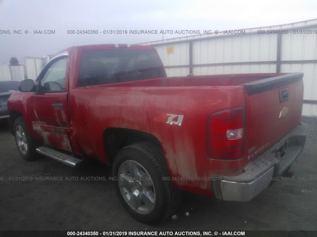 1GCNKSE0XBZ424790 - 2011 CHEVROLET SILVERADO K1500 LT RED photo 3