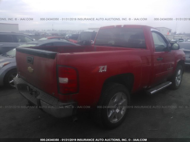 1GCNKSE0XBZ424790 - 2011 CHEVROLET SILVERADO K1500 LT RED photo 4