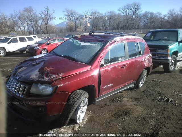 1C4NJDBB0GD780738 - 2016 JEEP COMPASS SPORT RED photo 2