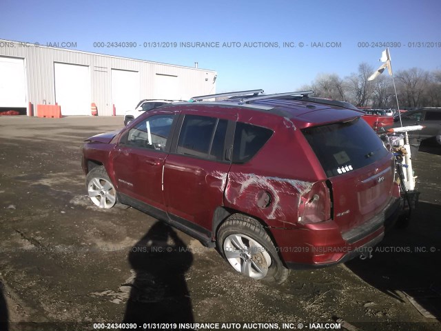 1C4NJDBB0GD780738 - 2016 JEEP COMPASS SPORT RED photo 3