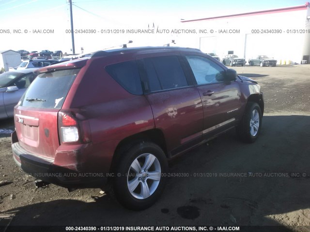 1C4NJDBB0GD780738 - 2016 JEEP COMPASS SPORT RED photo 4