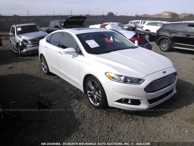 3FA6P0K9XDR362480 - 2013 FORD FUSION TITANIUM WHITE photo 1