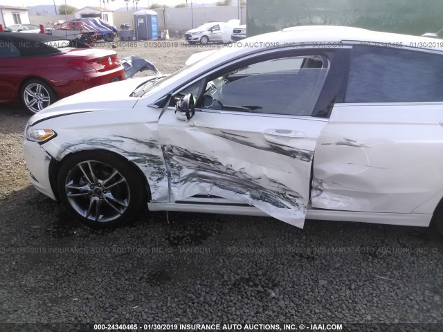 3FA6P0K9XDR362480 - 2013 FORD FUSION TITANIUM WHITE photo 6