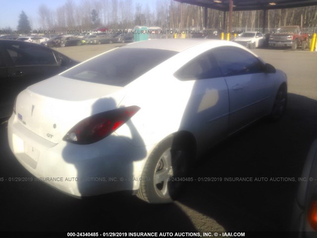 1G2ZH158564289239 - 2006 PONTIAC G6 GT WHITE photo 4