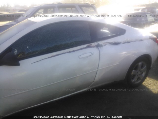 1G2ZH158564289239 - 2006 PONTIAC G6 GT WHITE photo 6