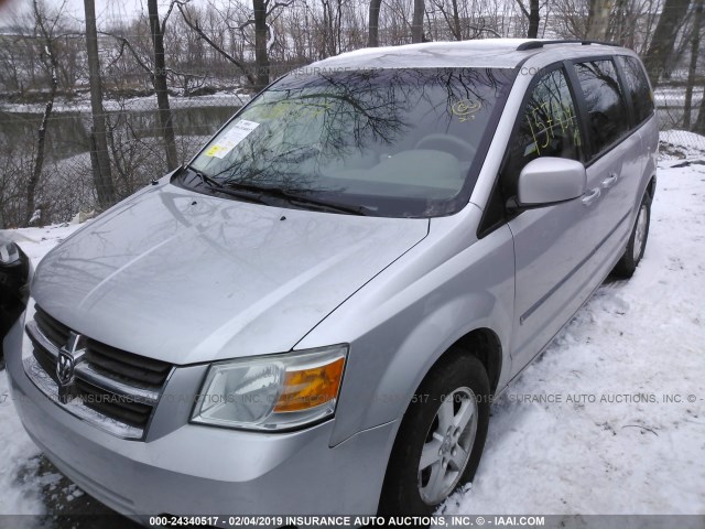 1D8HN54P58B193238 - 2008 DODGE GRAND CARAVAN SXT SILVER photo 2