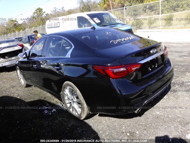 JN1EV7AP8KM511689 - 2019 INFINITI Q50 LUXE/SPORT BLACK photo 3