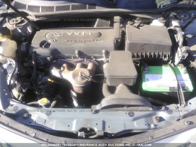 4T1BE46K18U751327 - 2008 TOYOTA CAMRY CE/LE/XLE/SE GREEN photo 10