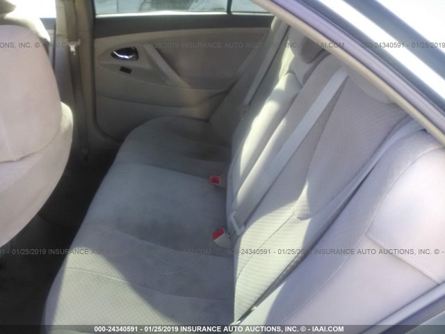 4T1BE46K18U751327 - 2008 TOYOTA CAMRY CE/LE/XLE/SE GREEN photo 8