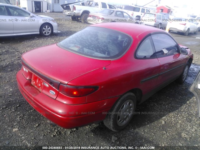 3FAKP1139WR221730 - 1998 FORD ESCORT ZX2/SPORT RED photo 4