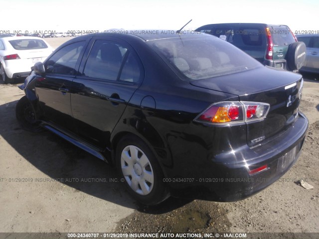 JA32U2FU2BU024233 - 2011 MITSUBISHI LANCER ES/ES SPORT BLACK photo 3