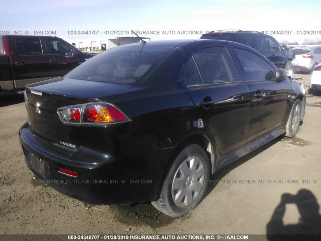 JA32U2FU2BU024233 - 2011 MITSUBISHI LANCER ES/ES SPORT BLACK photo 4