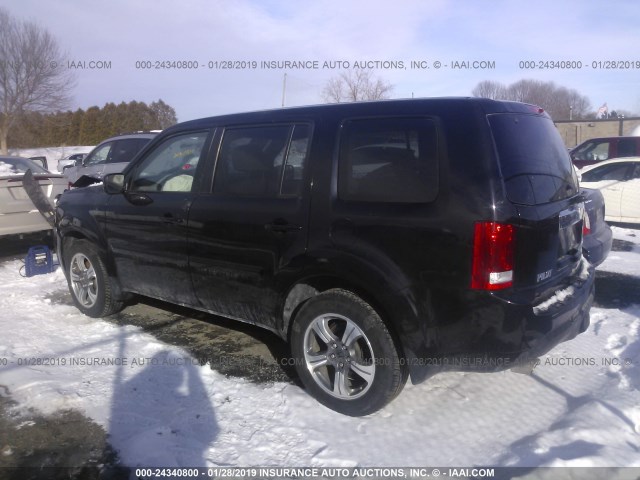 5FNYF4H31FB076375 - 2015 HONDA PILOT SE BLACK photo 3