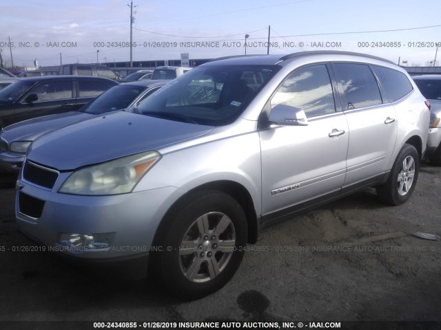 1GNER23D49S105929 - 2009 CHEVROLET TRAVERSE LT SILVER photo 2