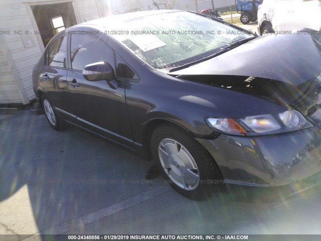 JHMFA36247S032335 - 2007 HONDA CIVIC HYBRID BLUE photo 1