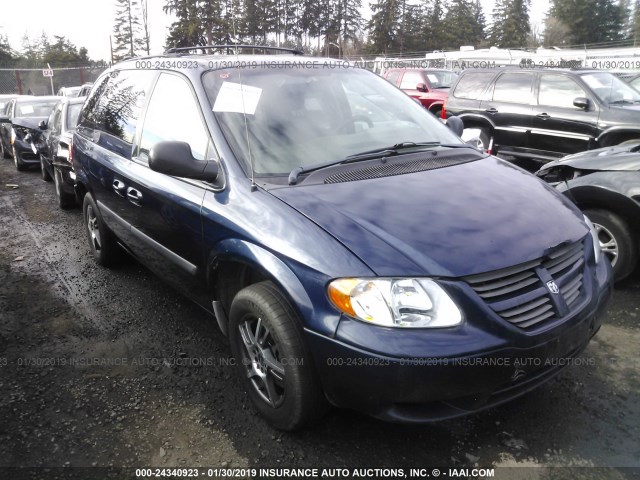 1D8GP45R16B614918 - 2006 DODGE CARAVAN SXT Dark Blue photo 1