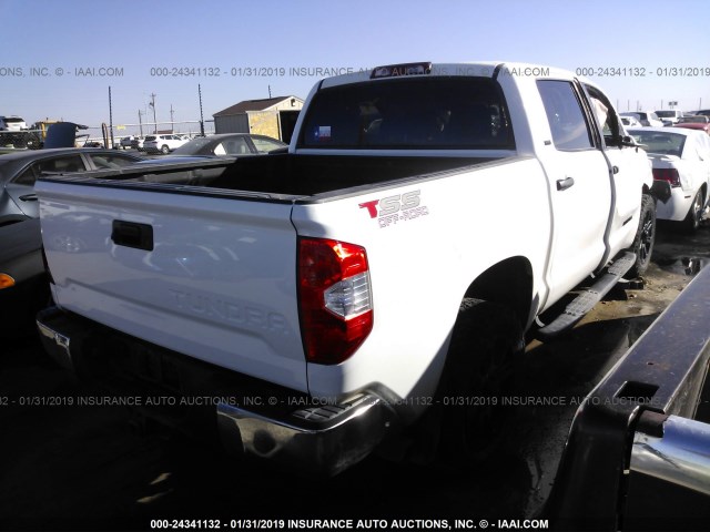 5TFEM5F15JX134258 - 2018 TOYOTA TUNDRA CREWMAX SR5 WHITE photo 4