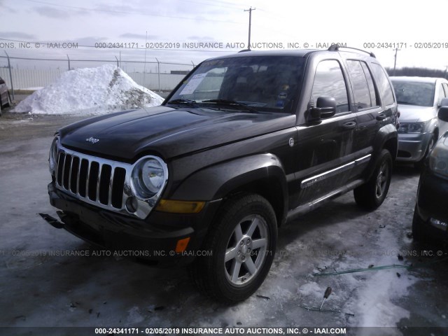 1J8GL58K75W615098 - 2005 JEEP LIBERTY LIMITED BROWN photo 2