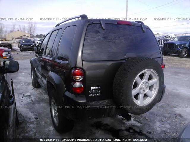 1J8GL58K75W615098 - 2005 JEEP LIBERTY LIMITED BROWN photo 3