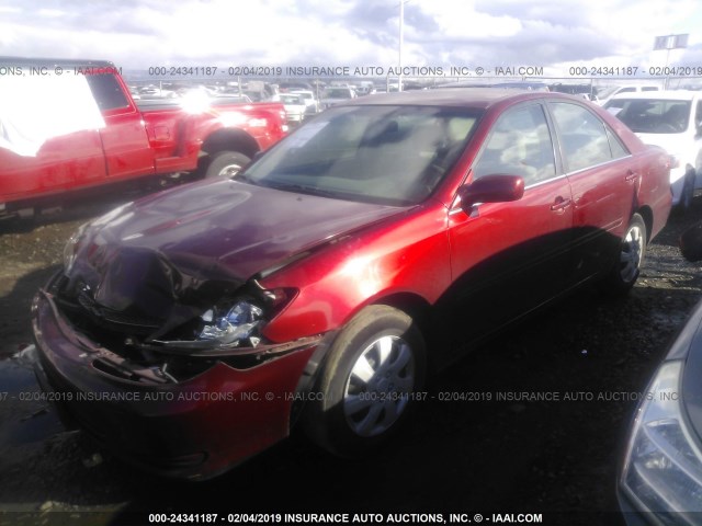 JTDBE32K730146930 - 2003 TOYOTA CAMRY LE/XLE Қызыл фото 2