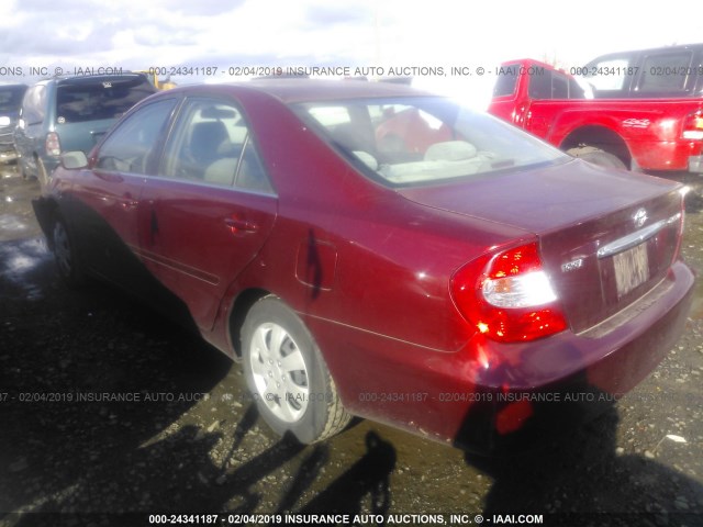 JTDBE32K730146930 - 2003 TOYOTA CAMRY LE/XLE Қызыл фото 3