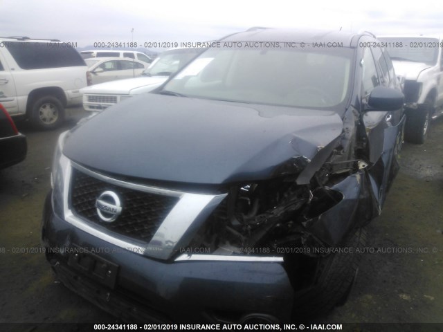 5N1AR2MM2GC604589 - 2016 NISSAN PATHFINDER S/SV/SL/PLATINUM Dark Blue photo 2