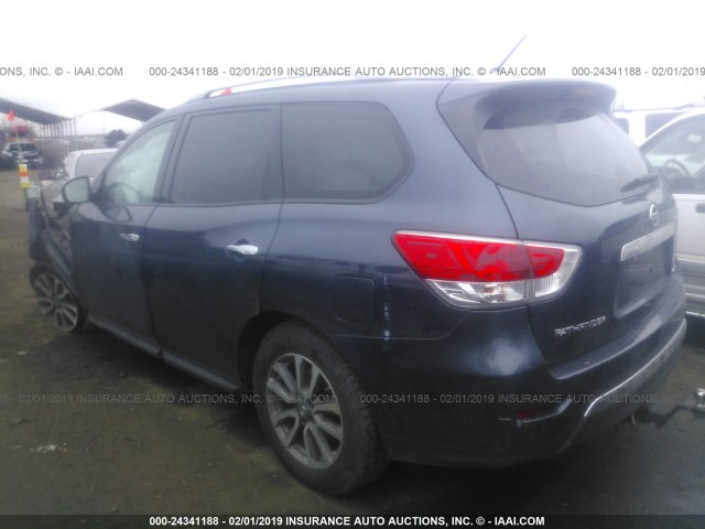 5N1AR2MM2GC604589 - 2016 NISSAN PATHFINDER S/SV/SL/PLATINUM Dark Blue photo 3
