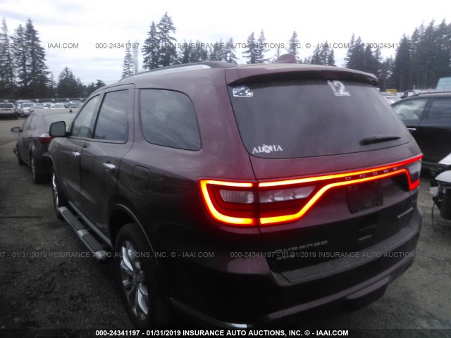 1C4RDJEG3GC373470 - 2016 DODGE DURANGO CITADEL RED photo 3