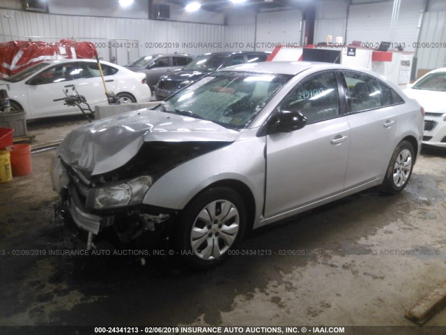 1G1PA5SG5D7288493 - 2013 CHEVROLET CRUZE LS GRAY photo 2