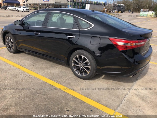 4T1BK1EB9JU285516 - 2018 TOYOTA AVALON BLACK photo 3