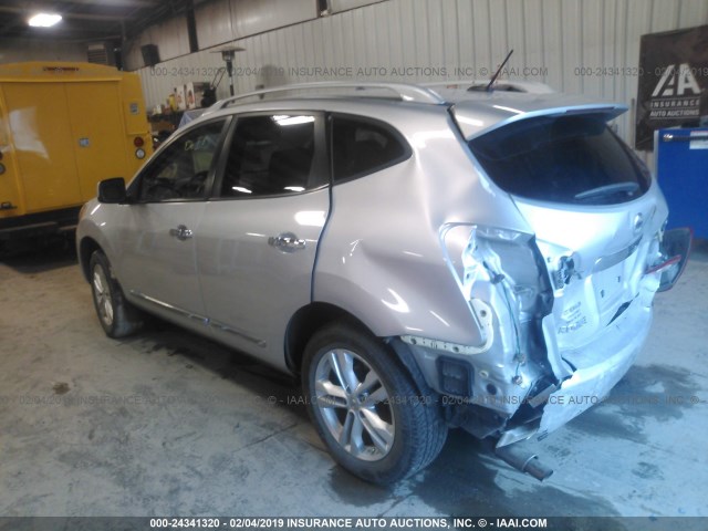 JN8AS5MV0DW118736 - 2013 NISSAN ROGUE S/SV SILVER photo 3