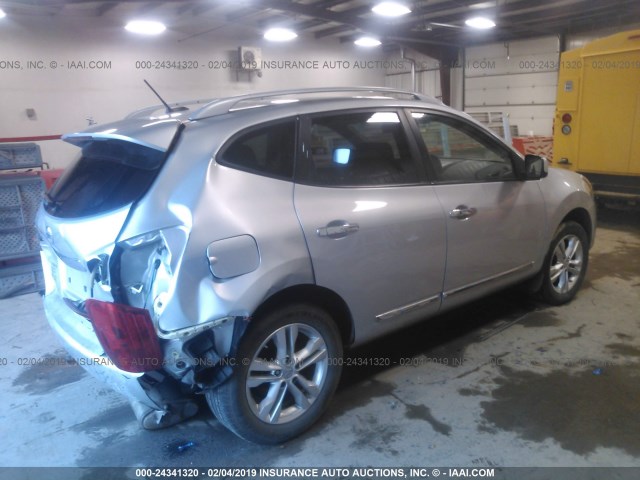 JN8AS5MV0DW118736 - 2013 NISSAN ROGUE S/SV SILVER photo 4