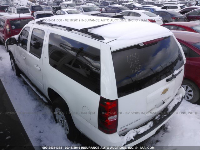 1GNSKJE74CR135469 - 2012 CHEVROLET SUBURBAN K1500 LT WHITE photo 3