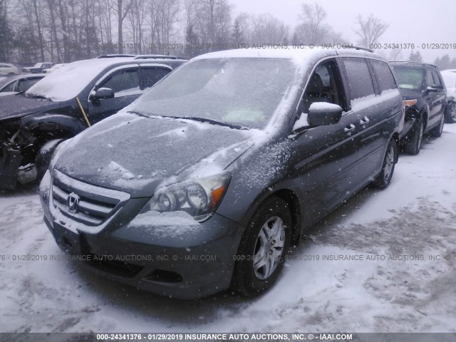 5FNRL38677B437921 - 2007 HONDA ODYSSEY EXL GRAY photo 2