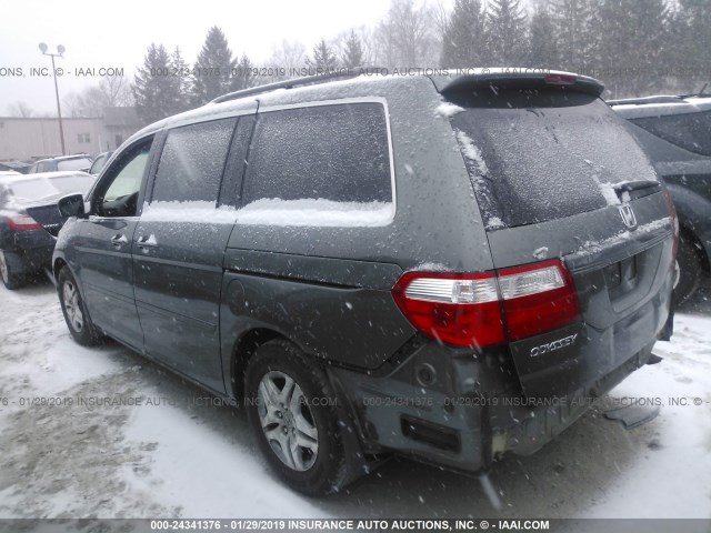 5FNRL38677B437921 - 2007 HONDA ODYSSEY EXL GRAY photo 3