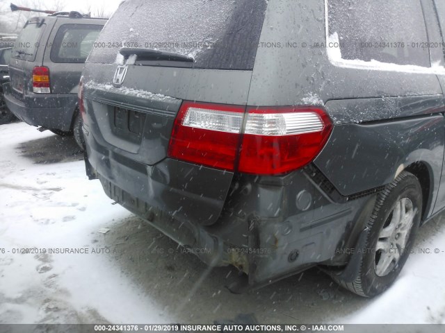 5FNRL38677B437921 - 2007 HONDA ODYSSEY EXL GRAY photo 6