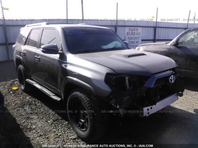 JTEBU5JR2J5546435 - 2018 TOYOTA 4RUNNER SR5 PREM/LTDL/TRAIL/TRD GRAY photo 1