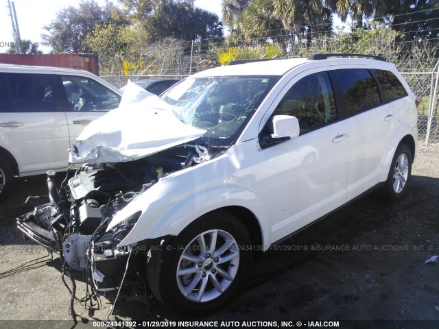 3C4PDCBB5DT721863 - 2013 DODGE JOURNEY SXT WHITE photo 2