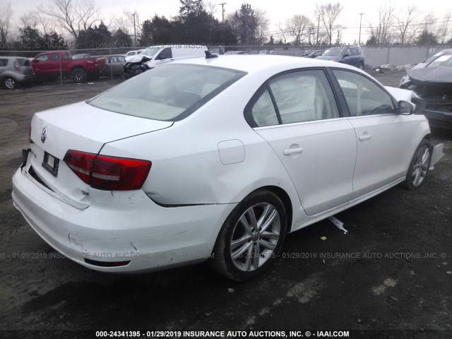 3VWL17AJ0FM233485 - 2015 VOLKSWAGEN JETTA SEL WHITE photo 4